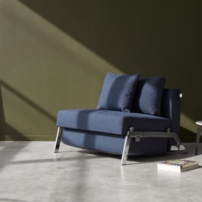 navy fold out couch