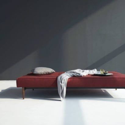 maroon sofa bed