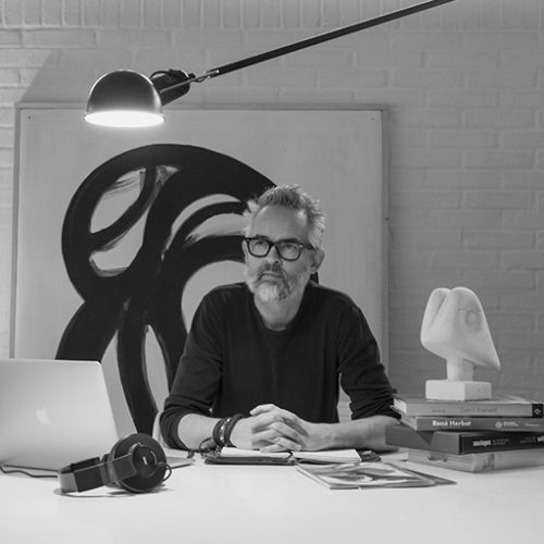 Man sitting at desk