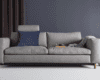 plush grey sofa bed