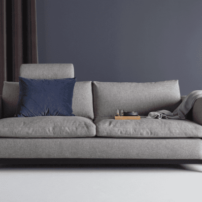 plush grey sofa bed