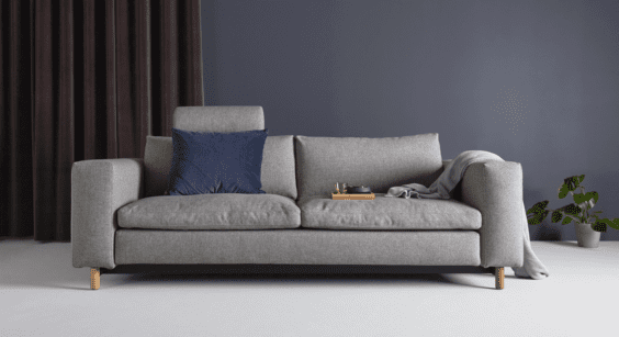 plush grey sofa bed