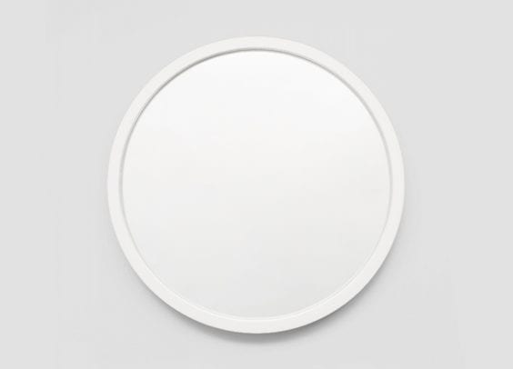white round mirror