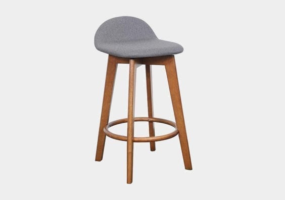 grey wooden stool